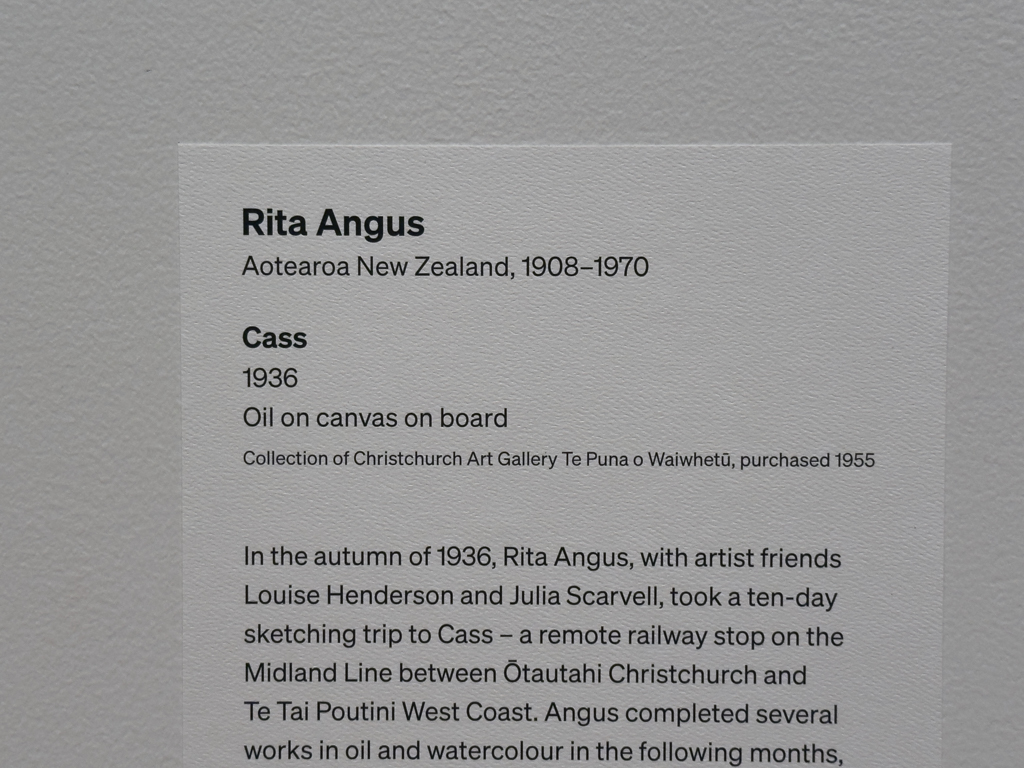 Hinweis zum Gemälde " Cass" von Rita Angus