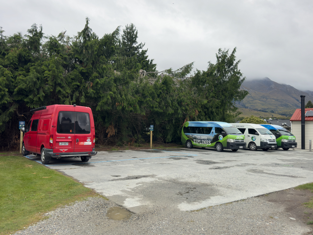 Wir sind die ersten auf dem Freedom Camping in Glenorchy