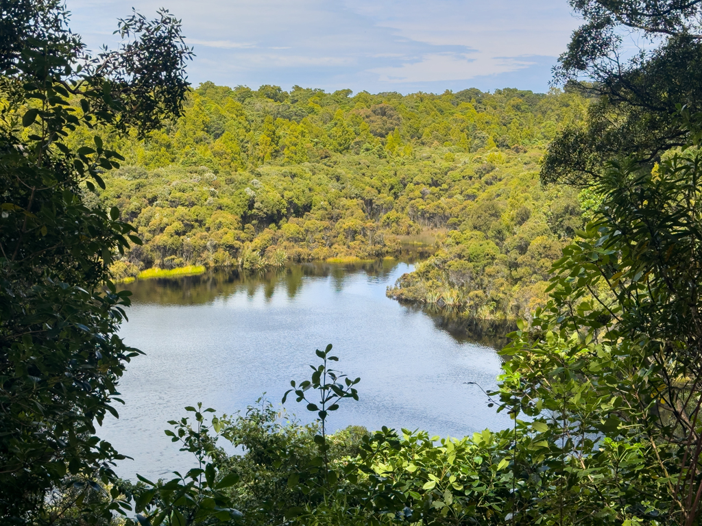 Aussichts - und Beinevertretungshalt am Lake Wilkie