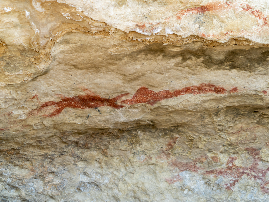 Takiroa Rock Art (Maori) Felsmalereien