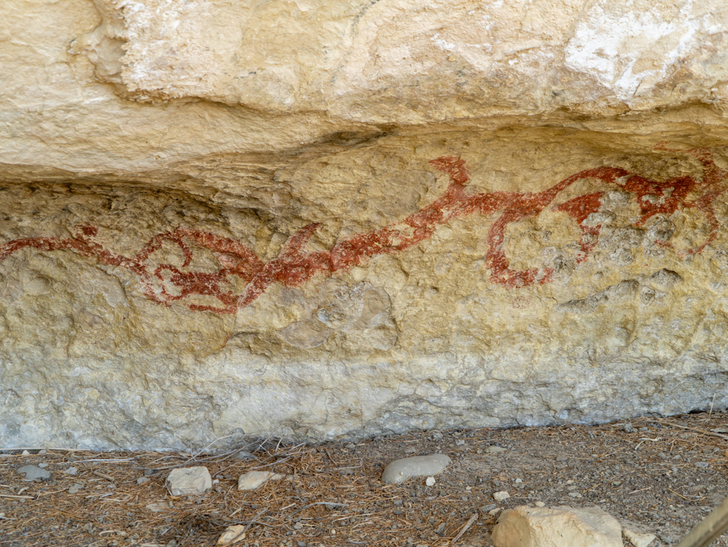 Takiroa Rock Art (Maori) Felsmalereien
