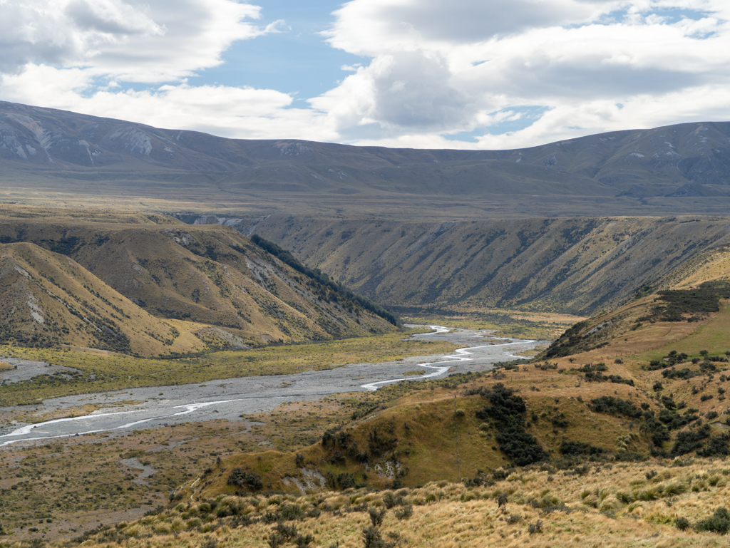 Blick ins Tal zurück zum Potts River