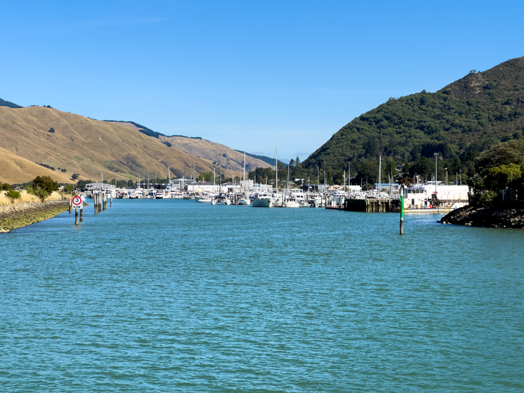 Der Hafen von Havelock kommt in Sicht; die Schiffstour geht zu Ende...