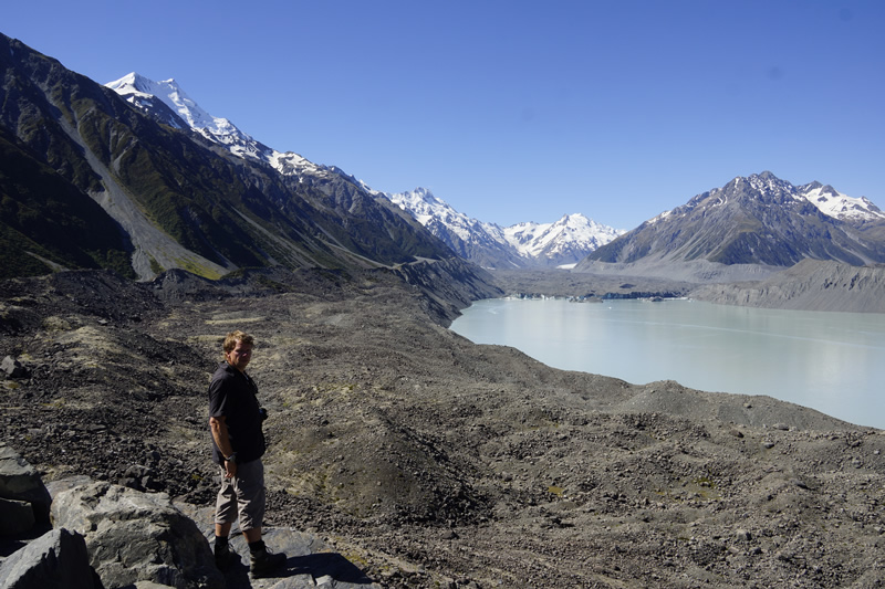Jo am Tasman Glacier & Lake