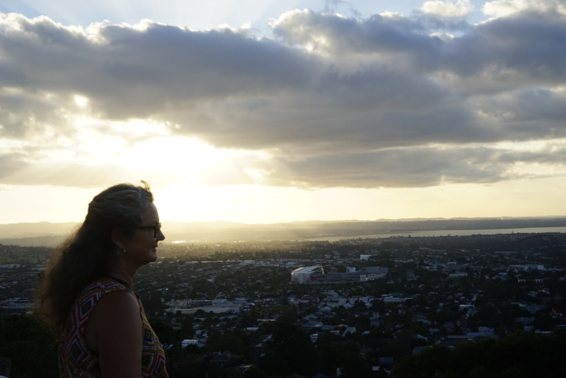 Sonnenuntergang über Auckland