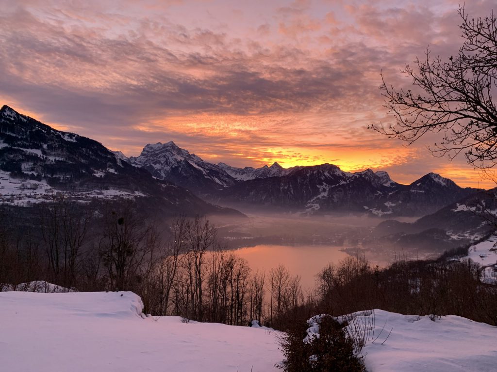 Sonnenuntergang im Winter