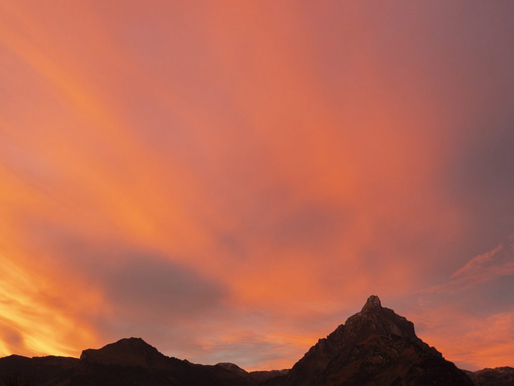 Feuerhimmel über dem Mürtschenstock