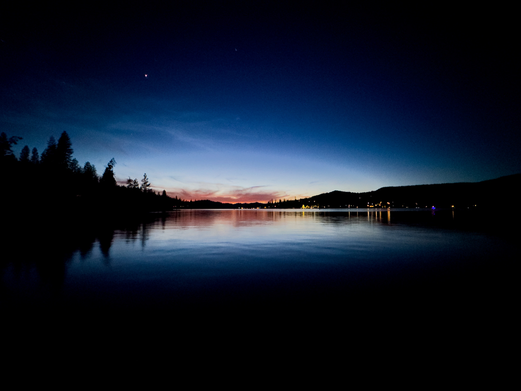 Bass Lake, Sonnenuntergang