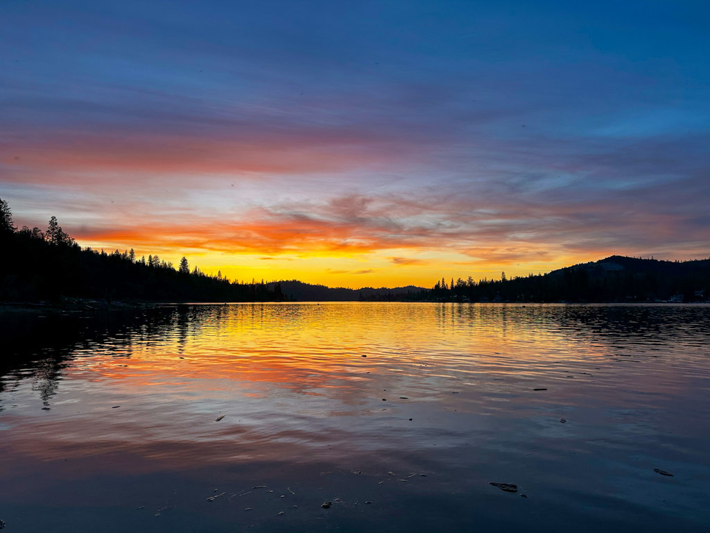 Bass Lake, Sonnenuntergang