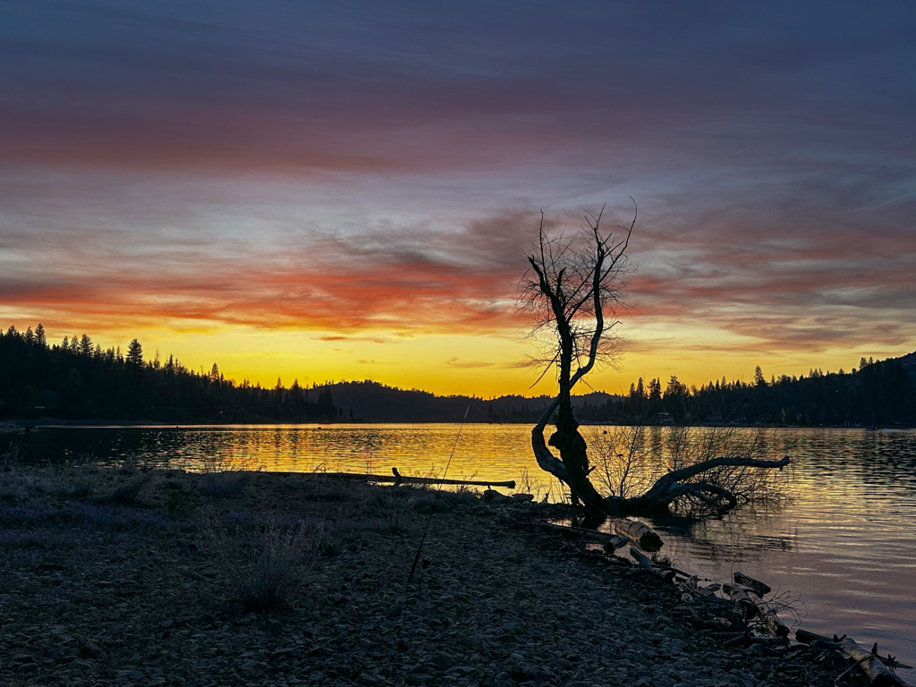 Bass Lake, Sonnenuntergang