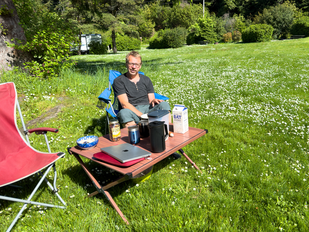 Frühstück im Humbug Mountain State Park Campground
