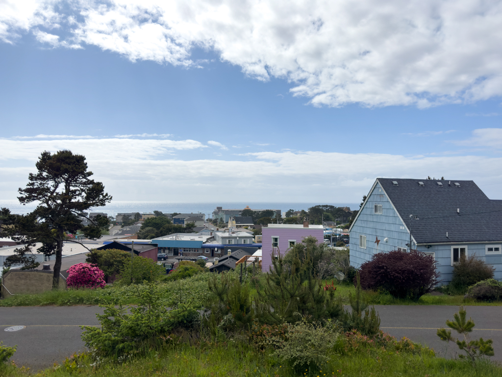 Sicht im oberen Teil vom Lincoln City zum Meer