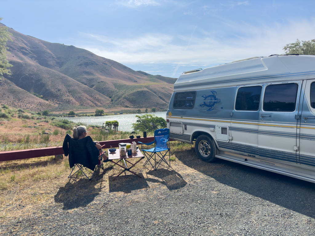 Frühstück am Snake River