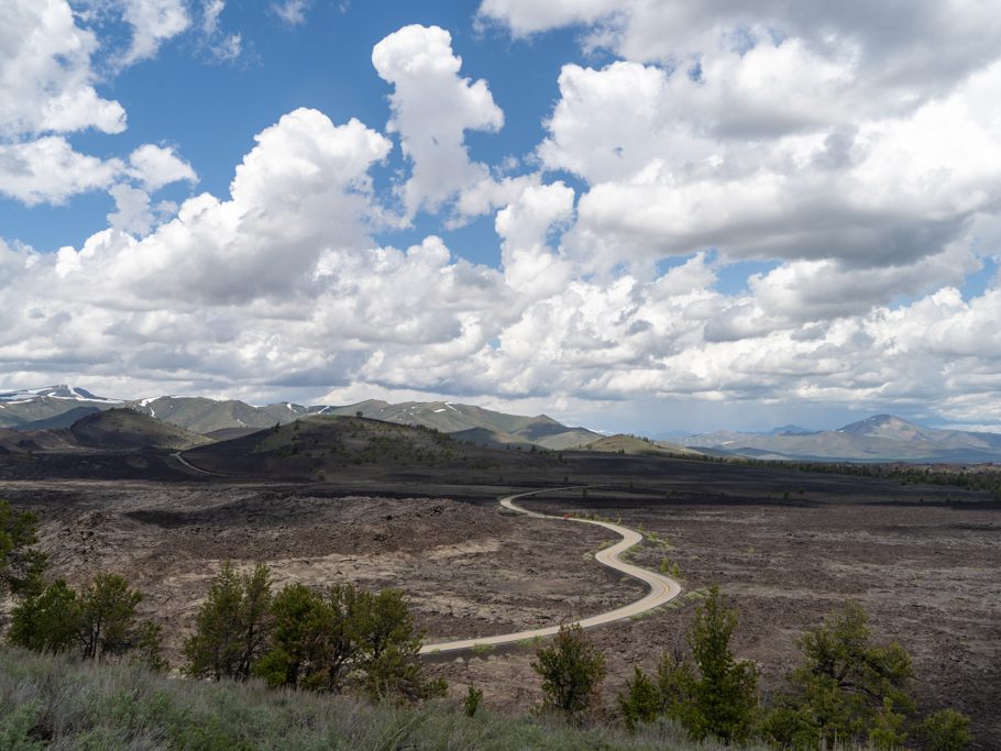 Strasse im Craters of the Moon National Monument, Idaho