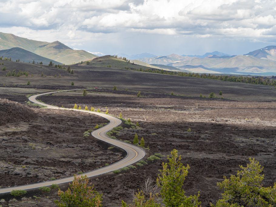 Strasse im Craters of the Moon National Monument, Idaho