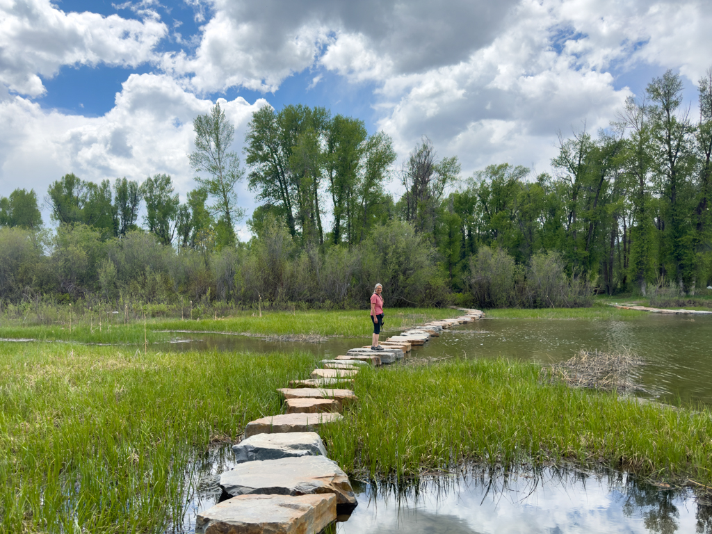 Sehr schön und abwechslungsreich gestalteter Rendevous-Park am Snake River im Teton Valley