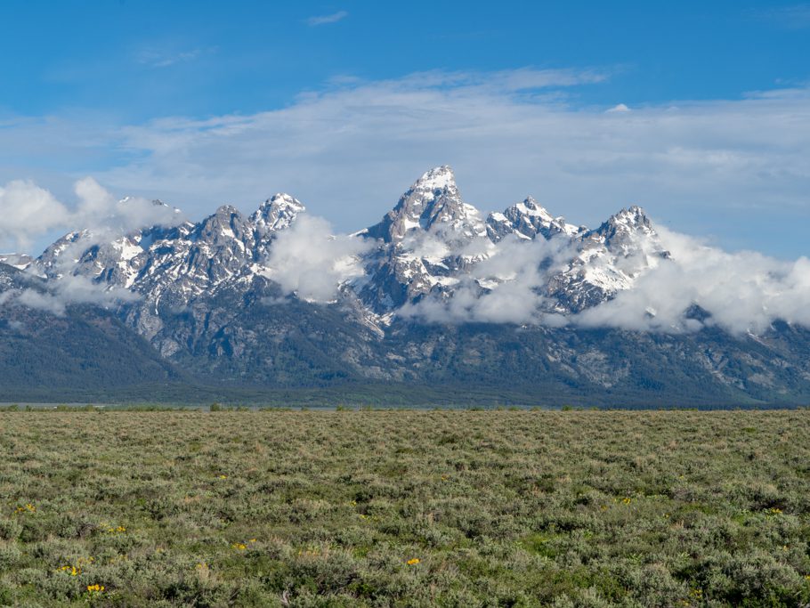 Wunderschönes Bergpanorama der Tetons