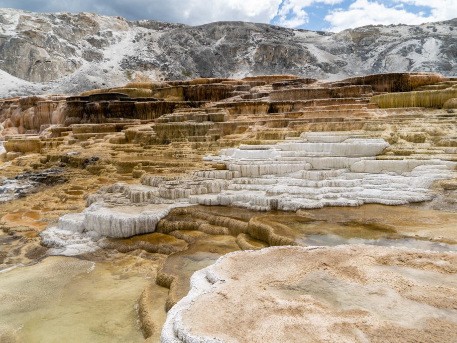 Mammoth Hot Springs und Sinterterrassen