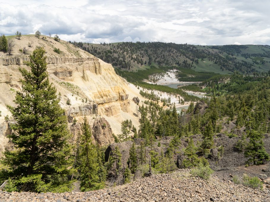 Unteres Ende des Grand Canyon of the Yellowstone River