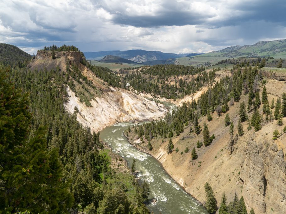 Calcite Springs, am unteren Ende des Grand Canyon of the Yellowstone River