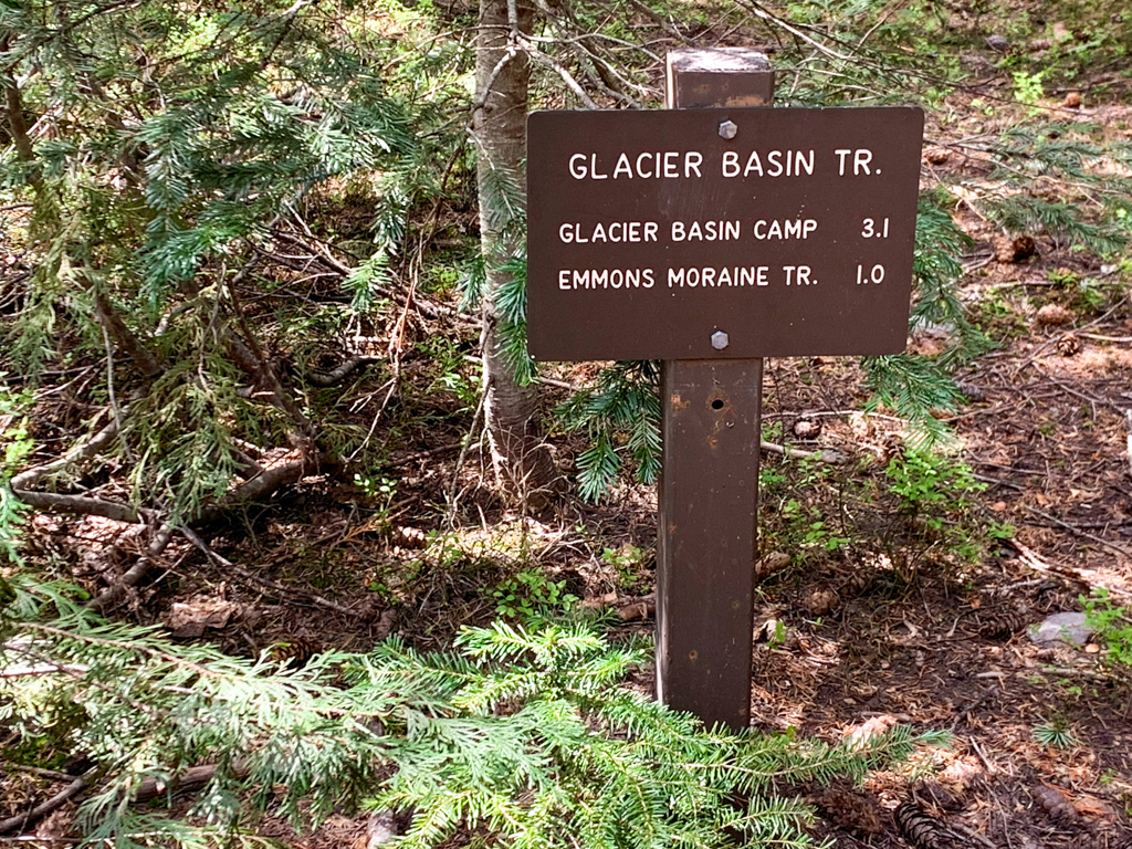 Glacier Basin Trail, 3.1 Meilen bis zum Camp am Fuss des Gletschers