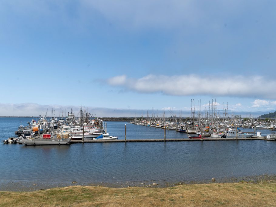 Betriebsamer Fischerhafen in Neah Bay