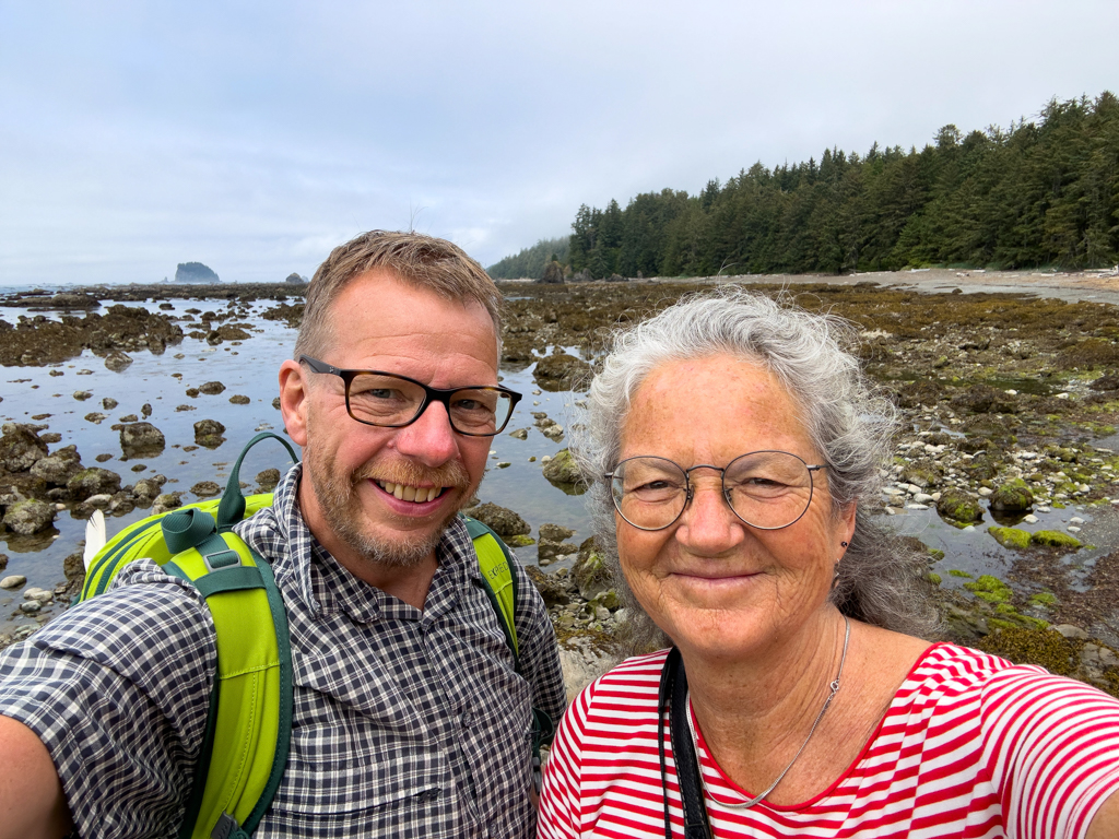 JoMa an der Beach am Cape Alava, Ozette, Olympic Peninsula