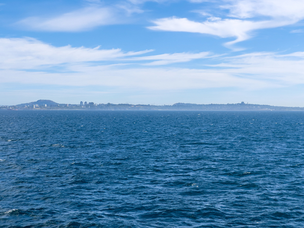 Überfahrt mit der Fähre, Sicht auf Victoria, Vancouver Island, Kanada