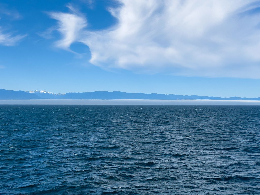 Blick zurück nach USA, zur Olympic Peninsula