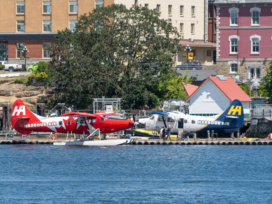 Wasserflugzeuge im Hafen von Victoria, Vancouver Island