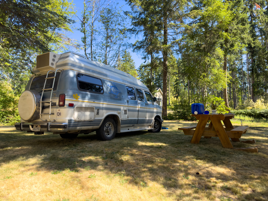 Campingplatz bei Mark im Garten in Parksville