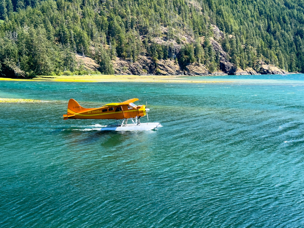 Wasserflugzeug auf dem Inlet bei Gold River