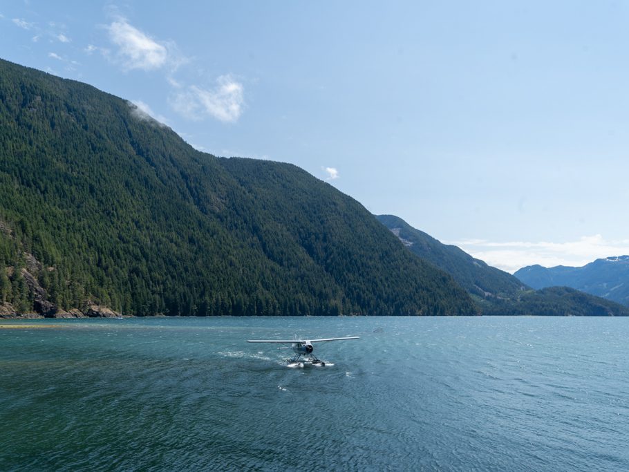 Wasserflugzeug auf dem Inlet bei Gold River