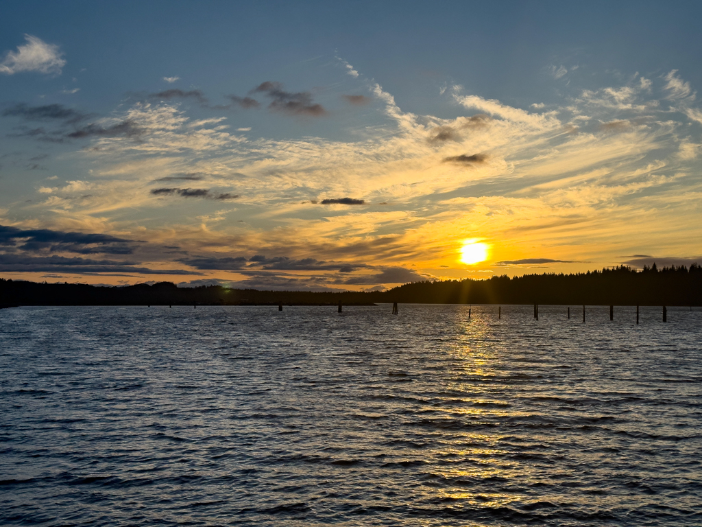 Sonnenuntergang in Port McNeill