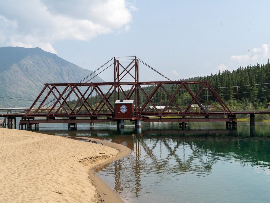 Eisenbahnbrücke über den Nares River bei Carcross