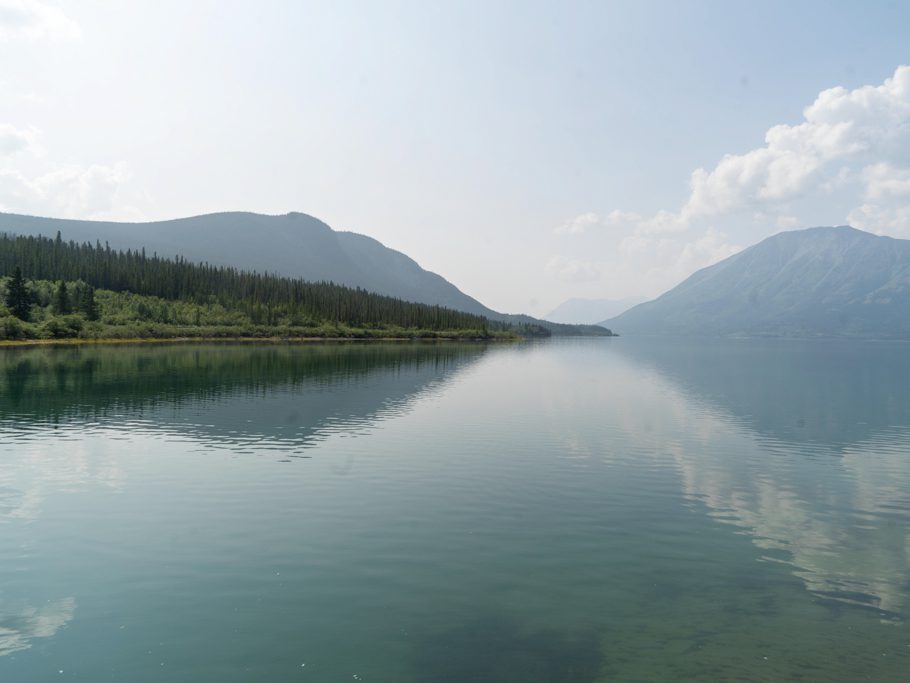 Aussicht von Carcross auf den Bennett Lake