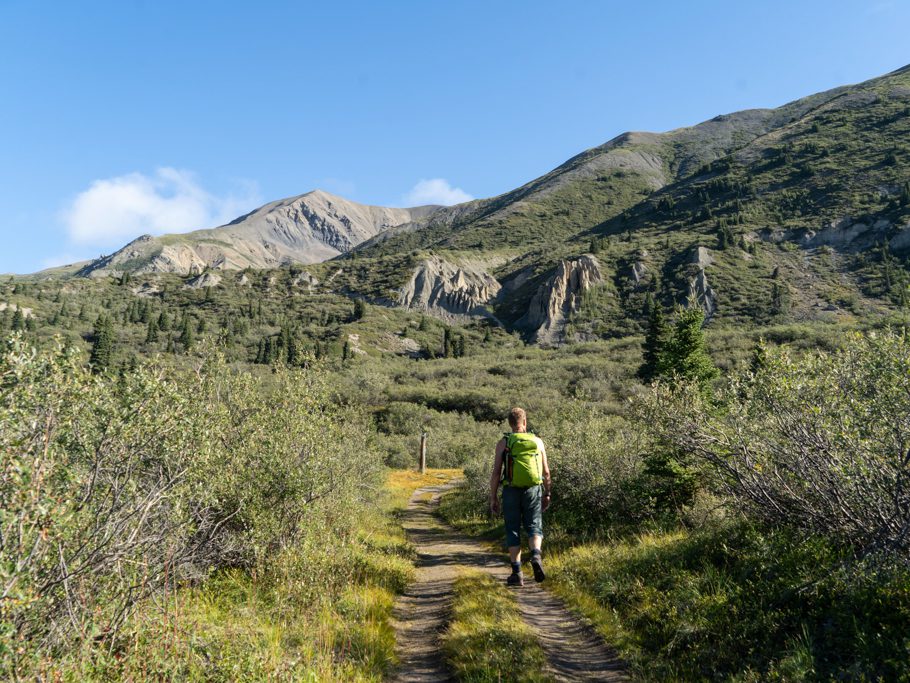 Jo auf dem Sheep Creek Trail