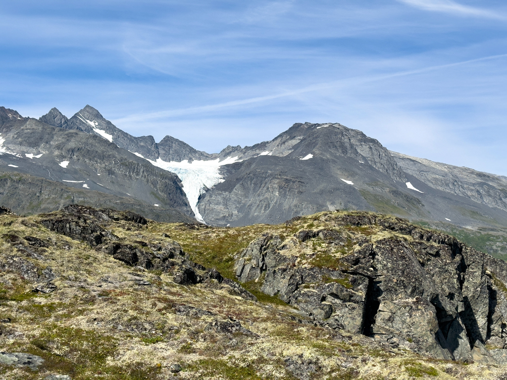 Auf dem Thompson Pass mit Blick auf den Worthington Gletscher