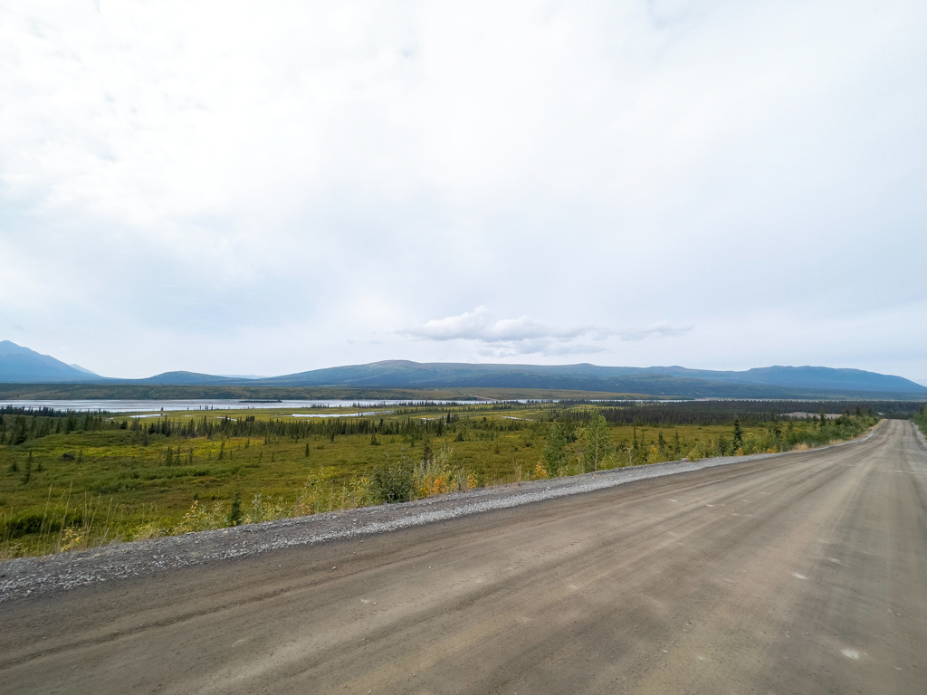 Landschaftspanorama auf der gravel road vom Denali HW