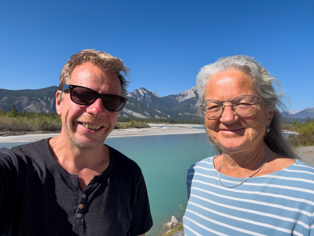 JoMa am Athabasca River kurz vor Jasper