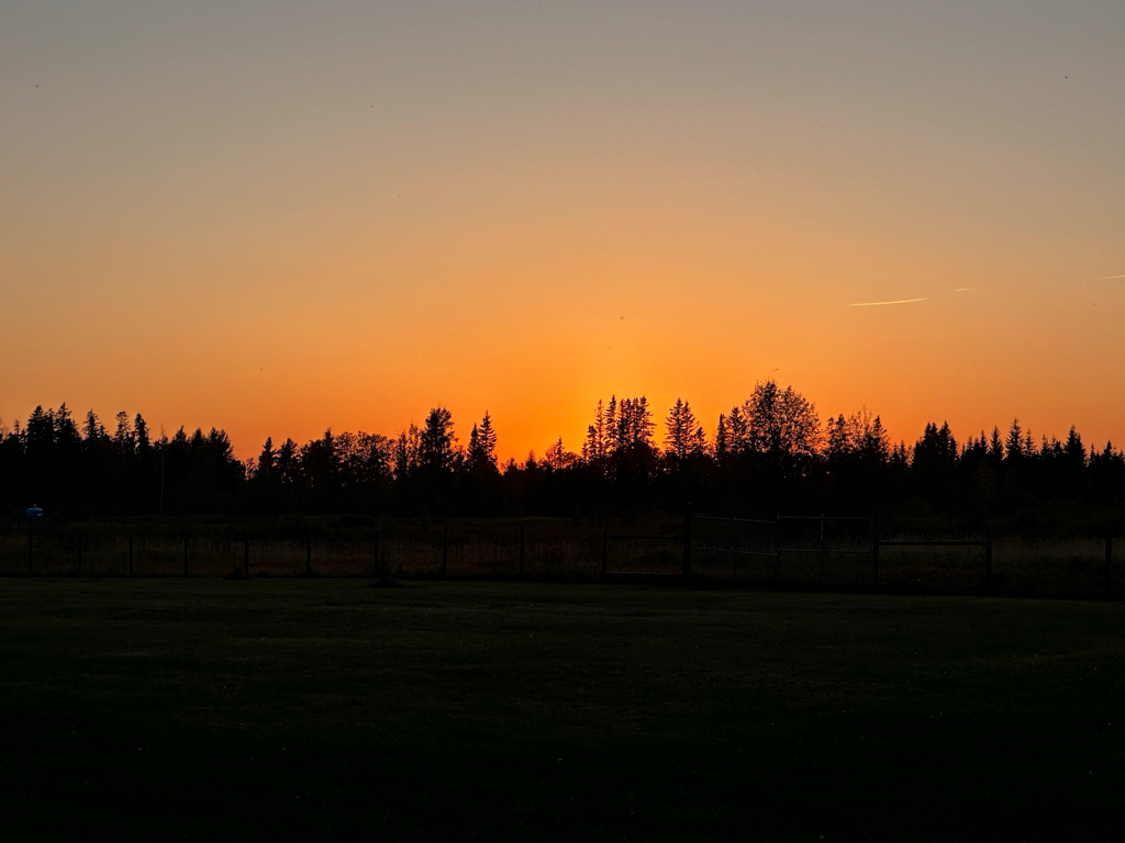 Sonnenuntergang am Country House Campground