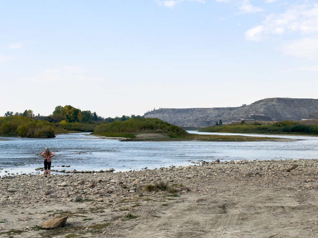 Abends am Ufer vom Red Deer River am Starland Campground