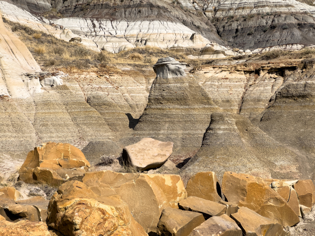 Landschaft der Hoodoos bei Drumheller
