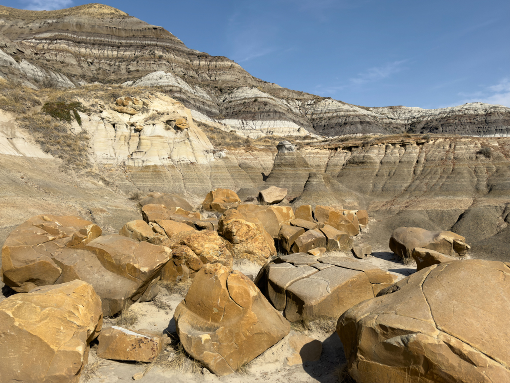 Landschaft der Hoodoos bei Drumheller