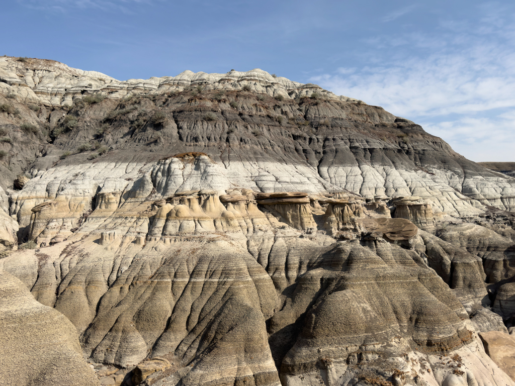 Steinlandschaft mit Hoodoos bei Drumheller