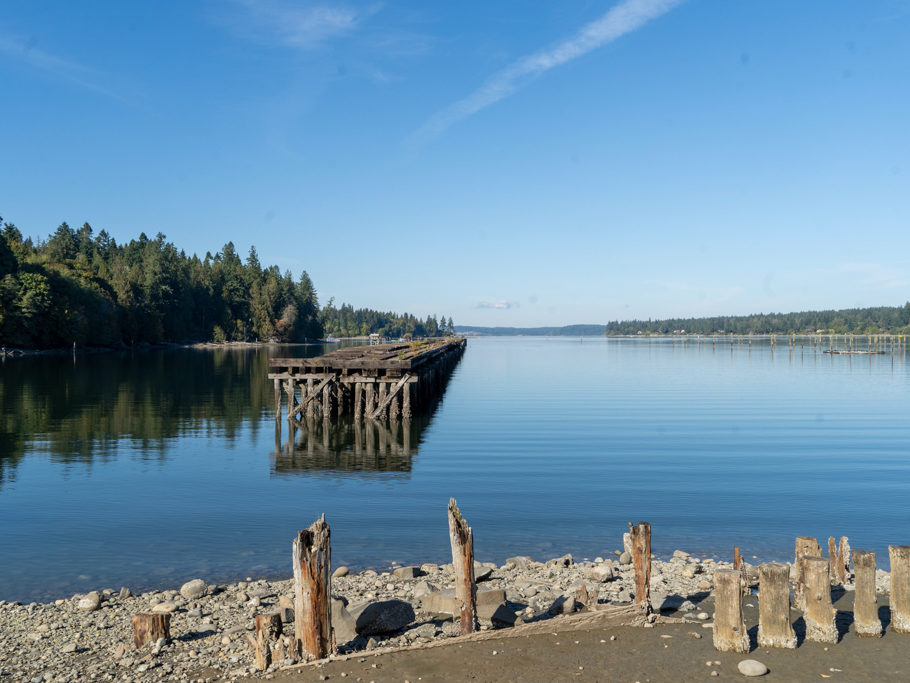 Woodard Point Park, früher eine Abladestation für Baumstämme vom Zug ins Meer, heute ein Habitat für Fledermäuse