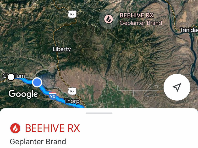 Waldbrand unterwegs bei Wenatchee