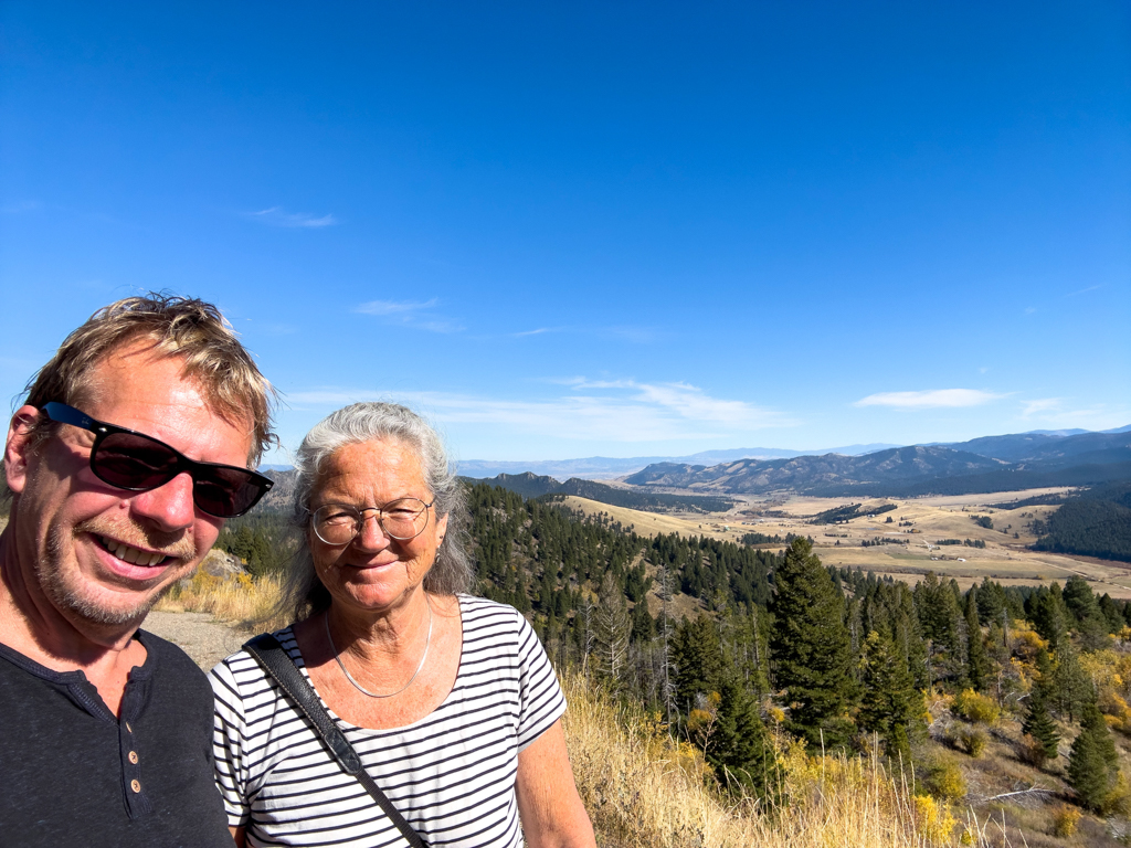 Selfi vor der Landschaft in Montana