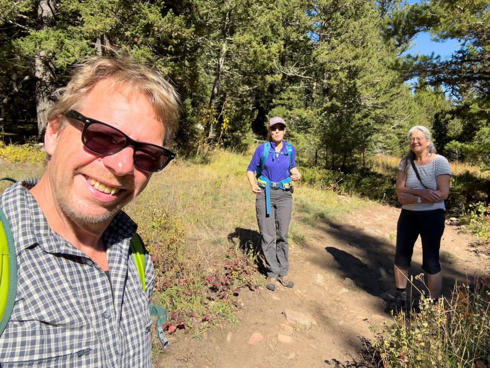 Selfi mit JoMa und Krista an der Wanderung zu den spanish peaks