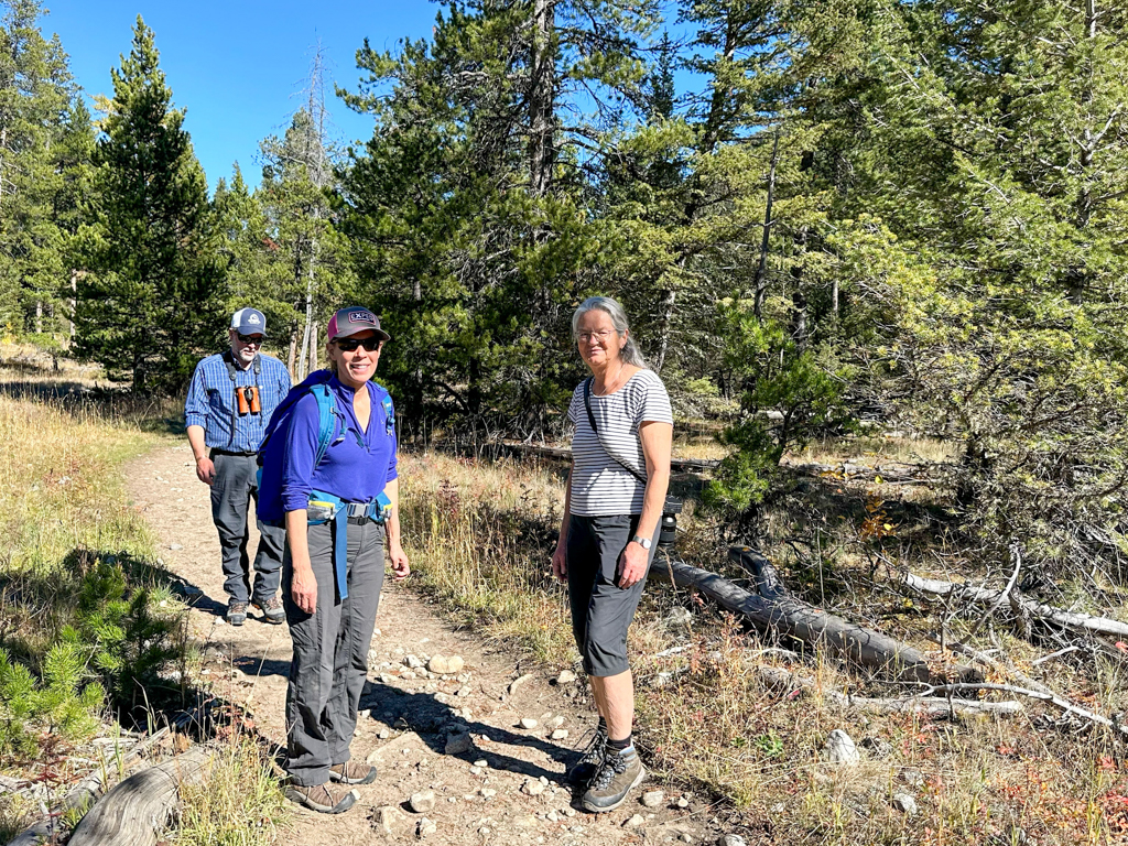 Ma mit Krista und Mathias auf dem Weg der Wanderung zu den spanish peaks